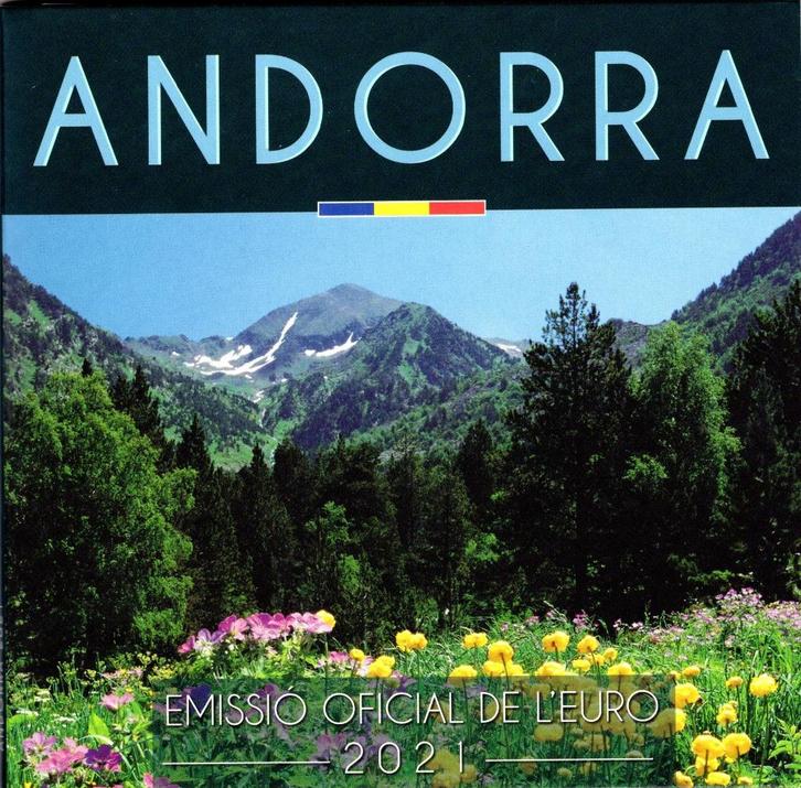 BU set Andorra 2021 Blister - 1 cent t/m 2 euro, Postzegels en Munten, Munten | Europa | Euromunten, Setje, Overige waardes, Overige landen