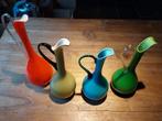 Verzameling 4 glazen kannen mint staat, Ophalen, Overige kleuren, Nieuw, Glas