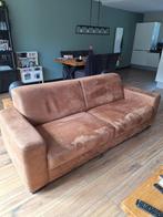 Bank cognac 3 zits, Huis en Inrichting, Banken | Bankstellen, Ophalen, Overige materialen, Gebruikt, 75 tot 100 cm