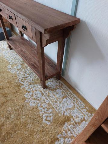 Nieuwe site table met 3 lades.H. 70cm/D.30 cm/Br. 120cm.  beschikbaar voor biedingen