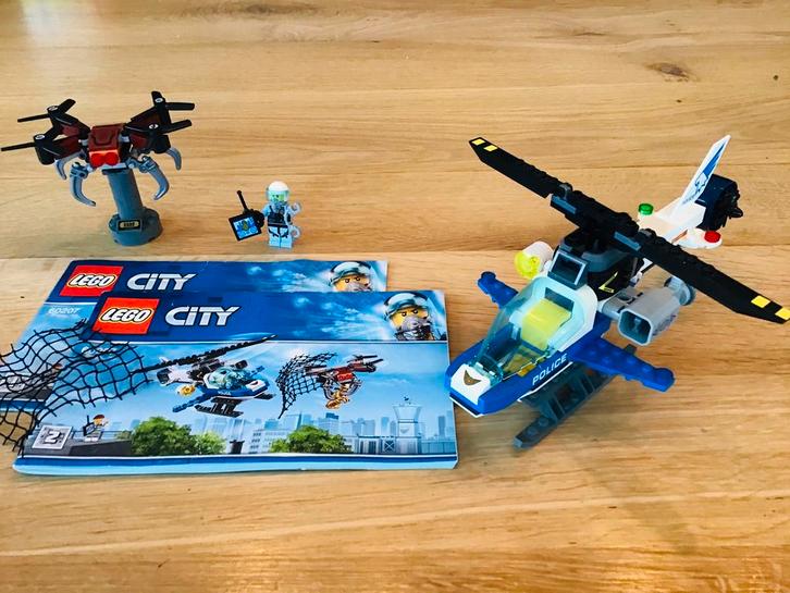 LEGO city 60207, sky police drone chase, zie omschrijving, Kinderen en Baby's, Speelgoed | Duplo en Lego, Zo goed als nieuw, Lego