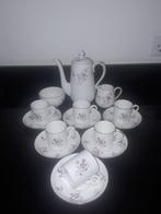 Engels Staffordshire 6pers Espresso servies met rose roosjes, Verzenden