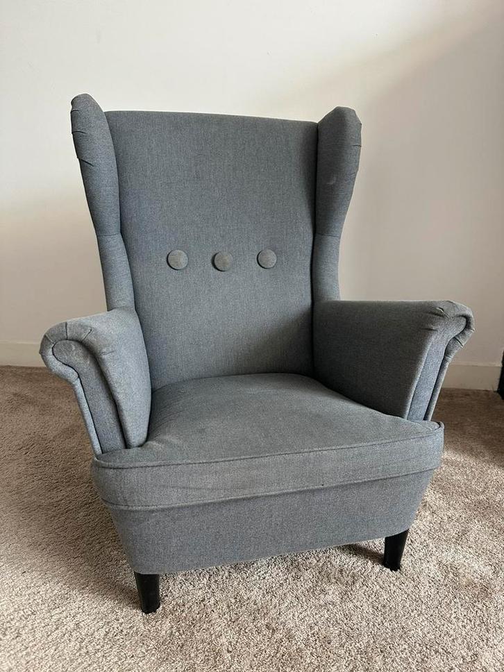 Ikea Strandmon kindermodel /kinderfauteuil, Huis en Inrichting, Fauteuils, Gebruikt, Stof, 50 tot 75 cm, Minder dan 75 cm, Ophalen