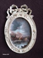 Wit fotolijstje, Barok stijl, afm 10x15 cm, Ophalen of Verzenden