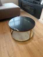 ronde salontafel met marmeren blad, Ophalen, 50 tot 100 cm, Rond, Zo goed als nieuw