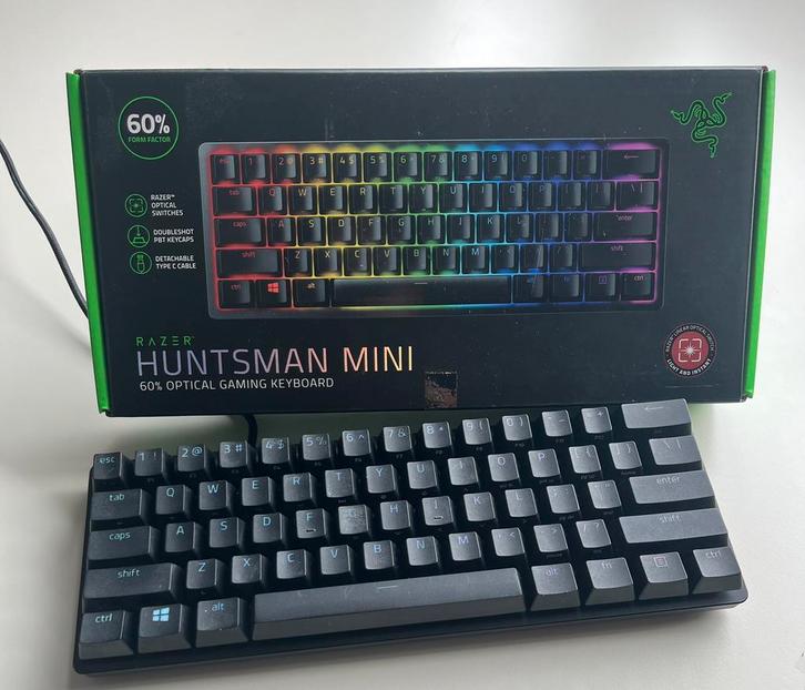 Razer huntsman mini gaming toetsenbord zwart, Computers en Software, Toetsenborden, Zo goed als nieuw, Gaming toetsenbord, Ophalen