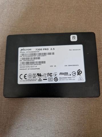 Micron 7300 Pro 2,5" (non-SED) 960GB beschikbaar voor biedingen