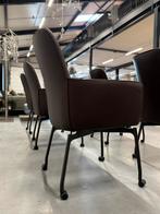 2 Nieuw Leolux Gyon hoog eetkamerstoelen Noli leer Wielen, Huis en Inrichting, Stoelen, Leolux, Twee, Nieuw, Leer