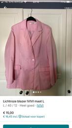 Lichtroze blazer IVIVI maat L, Ophalen of Verzenden, Zo goed als nieuw, Maat 38/40 (M), Roze
