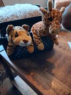 2 Leuke Dieren Knuffeltjes - Tijger & Giraffe, Ophalen of Verzenden, Overige typen