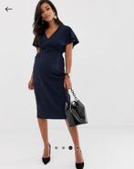 Asos Zwangerschapsjurkje bruiloft, maat 36. Blauw jurkje, Ophalen, Blauw, Zo goed als nieuw, Maat 36 (S)