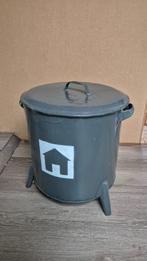 Trommel Opbergbak - metaal met deksel- 2 stukste koop, Ophalen, Gebruikt