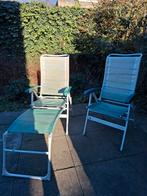 Dukdalf campingstoel 8 standen met voetenbank, Ophalen, Campingstoel