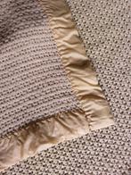 Early's of Witney beige gebreide wollen deken 260x250cm, Ophalen of Verzenden, Zo goed als nieuw