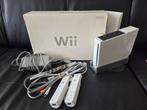 Nintendo Wii Compleet in Doos, Spelcomputers en Games, Spelcomputers | Nintendo Wii, Ophalen, Gebruikt, Met 2 controllers