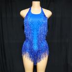 Dames blauwe glitter bodysuit / jumpsuit festival outfit, Verzenden, Nieuw, Kleding
