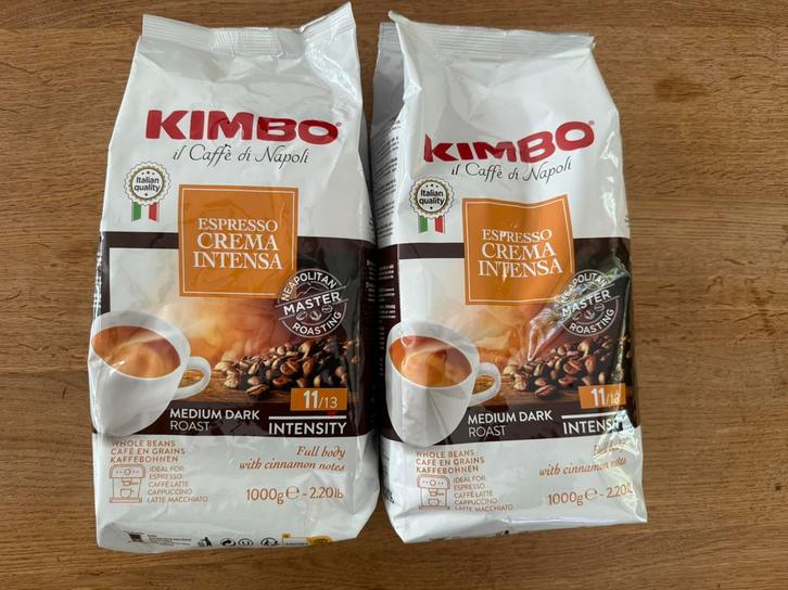 Kimbo Crema Intensa Hele Koffiebonen, Medium Roast, 1kg Zak, Diversen, Levensmiddelen, Ophalen of Verzenden