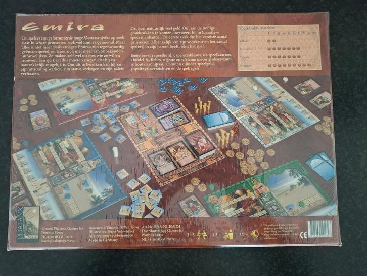 Emira (Nieuw in Plastic), Hobby en Vrije tijd, Gezelschapsspellen | Bordspellen, Nieuw, Een of twee spelers, Drie of vier spelers