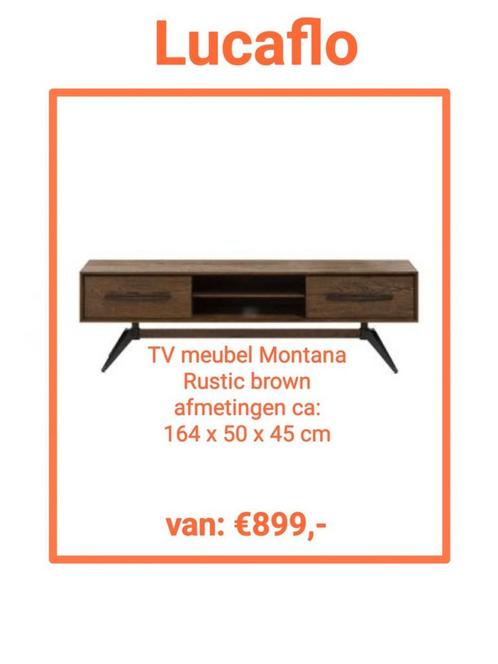 Showmodel TV meubel Montana UITVERKOOP van €899,- Wandkast, Huis en Inrichting, Kasten | Televisiemeubels, Nieuw, Minder dan 100 cm