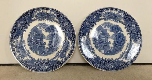 Delfstblauwe Castillo borden van Petrus Ragout Maastricht, Antiek en Kunst, Antiek | Wandborden en Tegels, Ophalen