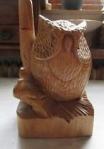 Uil(skuiken), uit één stuk hout gesneden, Antiek en Kunst, Kunst | Beelden en Houtsnijwerken, Ophalen of Verzenden