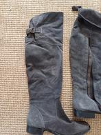 Grijze Suède Hoge Laarzen - Maat 39, Ophalen, Hoge laarzen, Janet D., Zo goed als nieuw