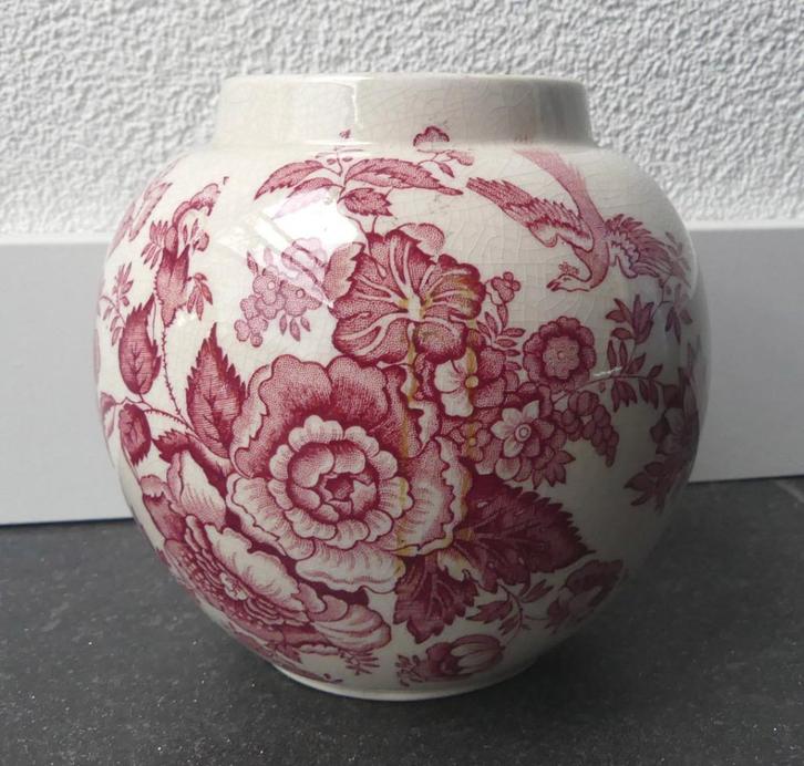 Mason's Patent Ironstone China Stratford vaas pot, Huis en Inrichting, Woonaccessoires | Vazen, Gebruikt, Rood, Minder dan 50 cm
