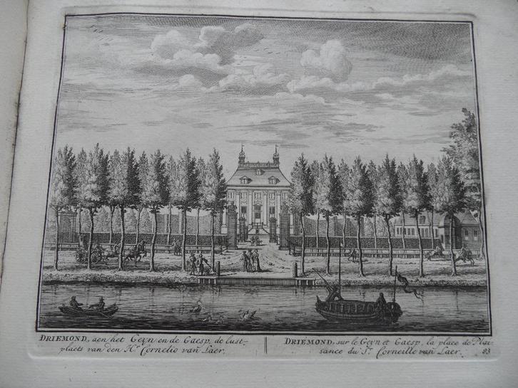 93 Driemond het Huis Kopergravure 1719, Antiek en Kunst, Kunst | Etsen en Gravures, Ophalen of Verzenden