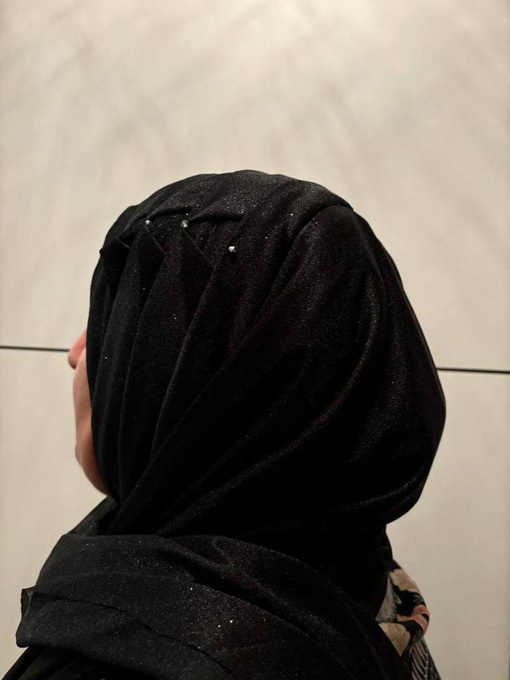 Zwarte/Grijze Hoofddoek voor Gelegenheden, Kleding | Dames, Hoeden en Petten, Nieuw, Hoed, One size fits all, Ophalen of Verzenden