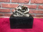 erotisch beeldje, damesliefde, brons en marmer, Ophalen of Verzenden