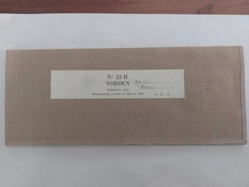 33H Stafkaart op linnen 1957 Voorst Zutphen Hengelo, Boeken, Atlassen en Landkaarten, Zo goed als nieuw, Landkaart, Nederland