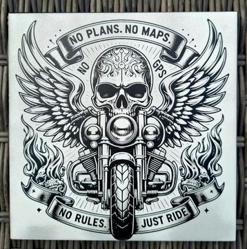 Stoere biker tegels 15x15 cm  beschikbaar voor biedingen