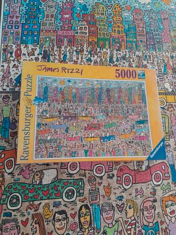 James Rizzi 5000 stukjes. Geweldige puzzel. Wie durft? beschikbaar voor biedingen