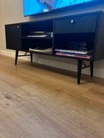 Zwart met goud TV meubel, Huis en Inrichting, Kasten | Televisiemeubels, Ophalen, 100 tot 150 cm, Zo goed als nieuw, Minder dan 100 cm