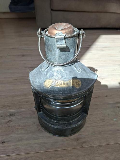 Bakboordlamp antieke scheepslamp, Antiek en Kunst, Antiek | Lampen, Ophalen of Verzenden