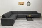 Hoekbank Donkergrijs - Professioneel gereinigd, Huis en Inrichting, Banken | Bankstellen, Hoekbank, 300 cm of meer, Ophalen of Verzenden