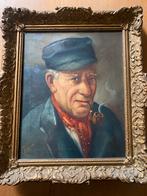 Antiek olieverf  schilderij met lijst, Ophalen of Verzenden