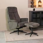 Relaxfauteuil Bergen incl. hocker (Antraciet), Nieuw, 75 tot 100 cm, Ophalen of Verzenden, 50 tot 75 cm