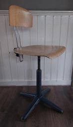 Werkstoel/draaistoel/atelierstoel/architectenstoel, vintage, Huis en Inrichting, Stoelen, Ophalen, Gebruikt, Metaal, Eén