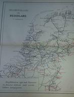 42/ Spoorweg kaart van Nederland Litho 1885, Antiek en Kunst, Ophalen of Verzenden
