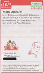 Winter Slagharen. Entree € 18,50 p.p. Postcode voordeelbon., Tickets en Kaartjes, Drie personen of meer, Kortingskaart
