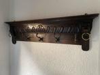 chique KAPSTOK massief donker eik in NIEUWSTAAT! vintage, Zo goed als nieuw, Minder dan 100 cm, Hout, Ophalen