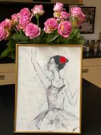 Ballerina, schilderij 30X40 cm, Ophalen of Verzenden