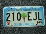 Kentekenplaat licenseplate South Carolina Smiling Faces USA, Verzenden, Gebruikt, Auto's