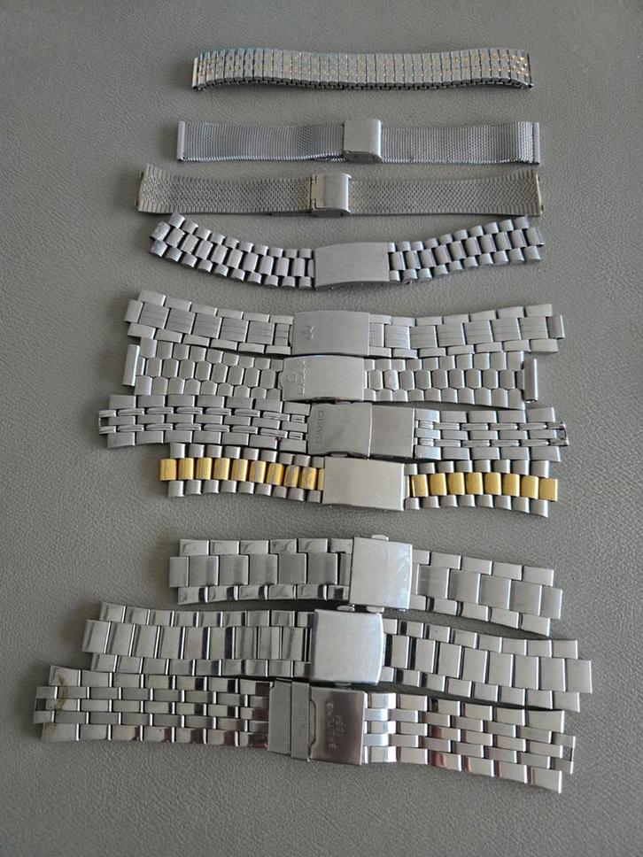 Diverse horlogebanden, Sieraden, Tassen en Uiterlijk, Horloges | Heren, Overige merken, Staal, Ophalen of Verzenden