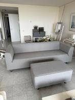 Bank design italy zie mooie afwerking als nieuw met hocker, Ophalen, Zo goed als nieuw, 200 tot 250 cm