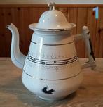 EMAILLE CRÈME/WITTE KOFFIEPOT., Antiek en Kunst, Antiek | Emaille, Ophalen of Verzenden