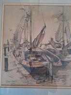 “Aquarel Jan Korthals – Volendam – Gesigneerd”, Antiek en Kunst, Ophalen of Verzenden