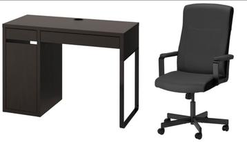 IKEA ( BUREAU EN BUREAUSTOEL ) MET GRATIS VOETSTEUN !! beschikbaar voor biedingen