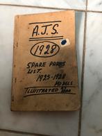 Ajs 1925-1928 spare parts list Big port, Motoren, Handleidingen en Instructieboekjes